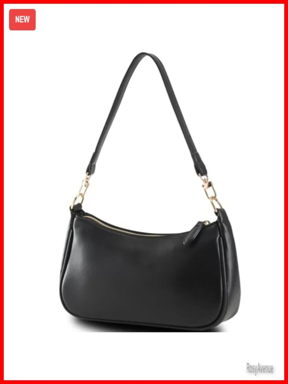 Small Crescent Crossbody Hobo Bag Vegan Leather Handbag Clutch Purse Women